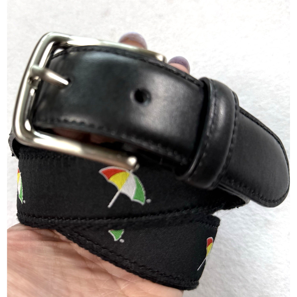 Arnold Palmer Belt umbrellas black size 34 golf weekend casual